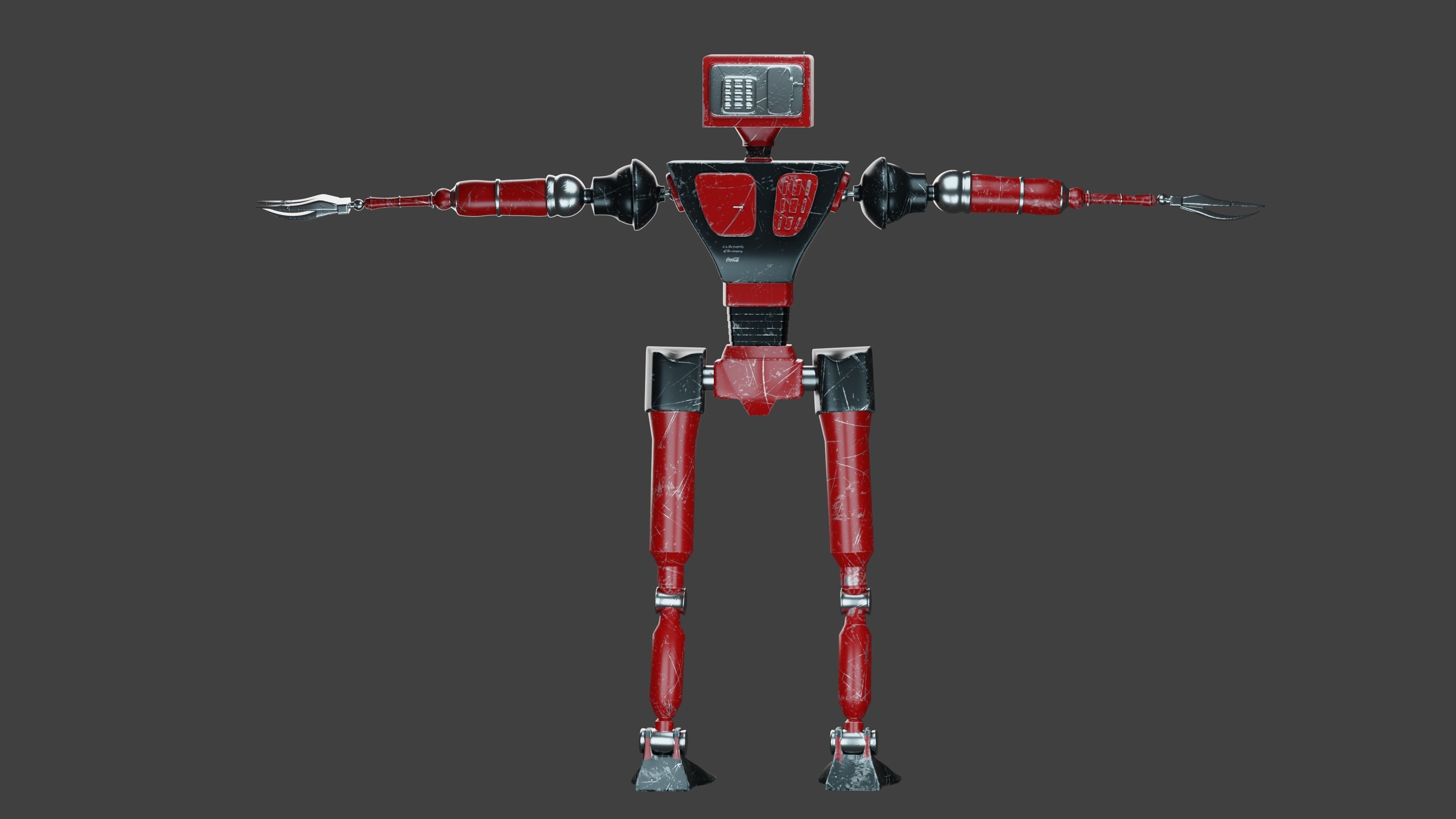 Service Small Robot  3D model_15