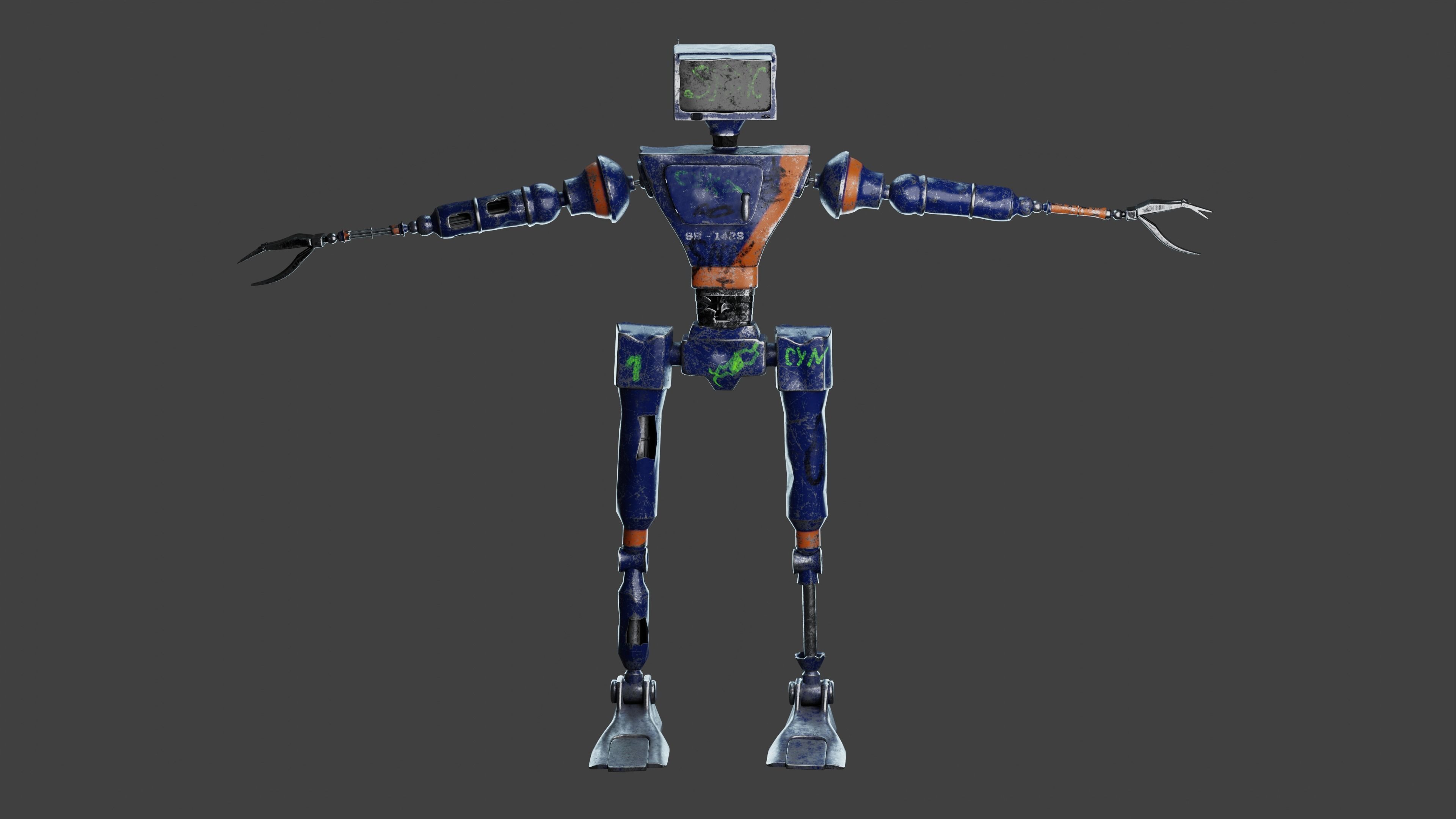 Service Small Robot  3D model_5