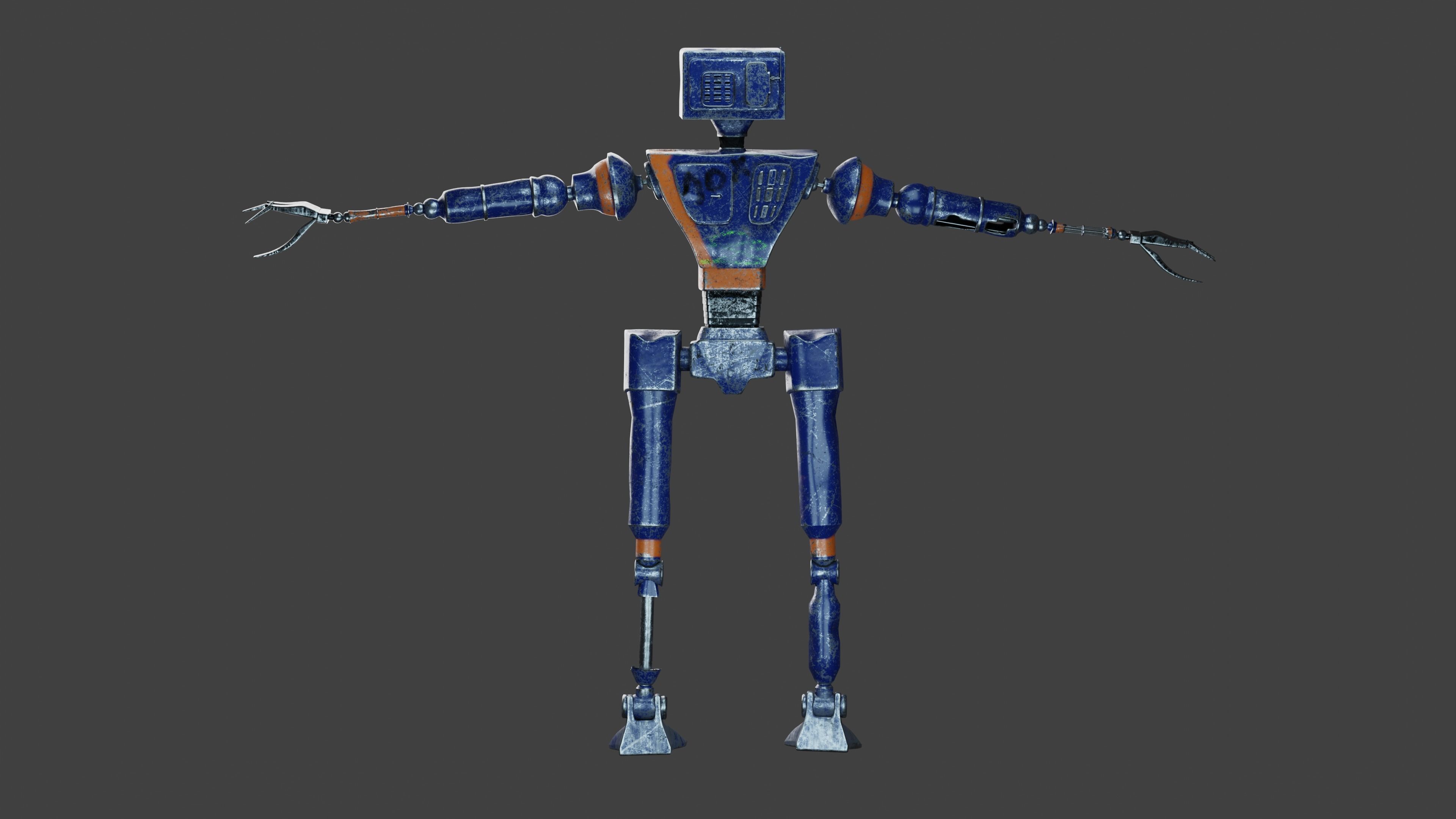Service Small Robot  3D model_6