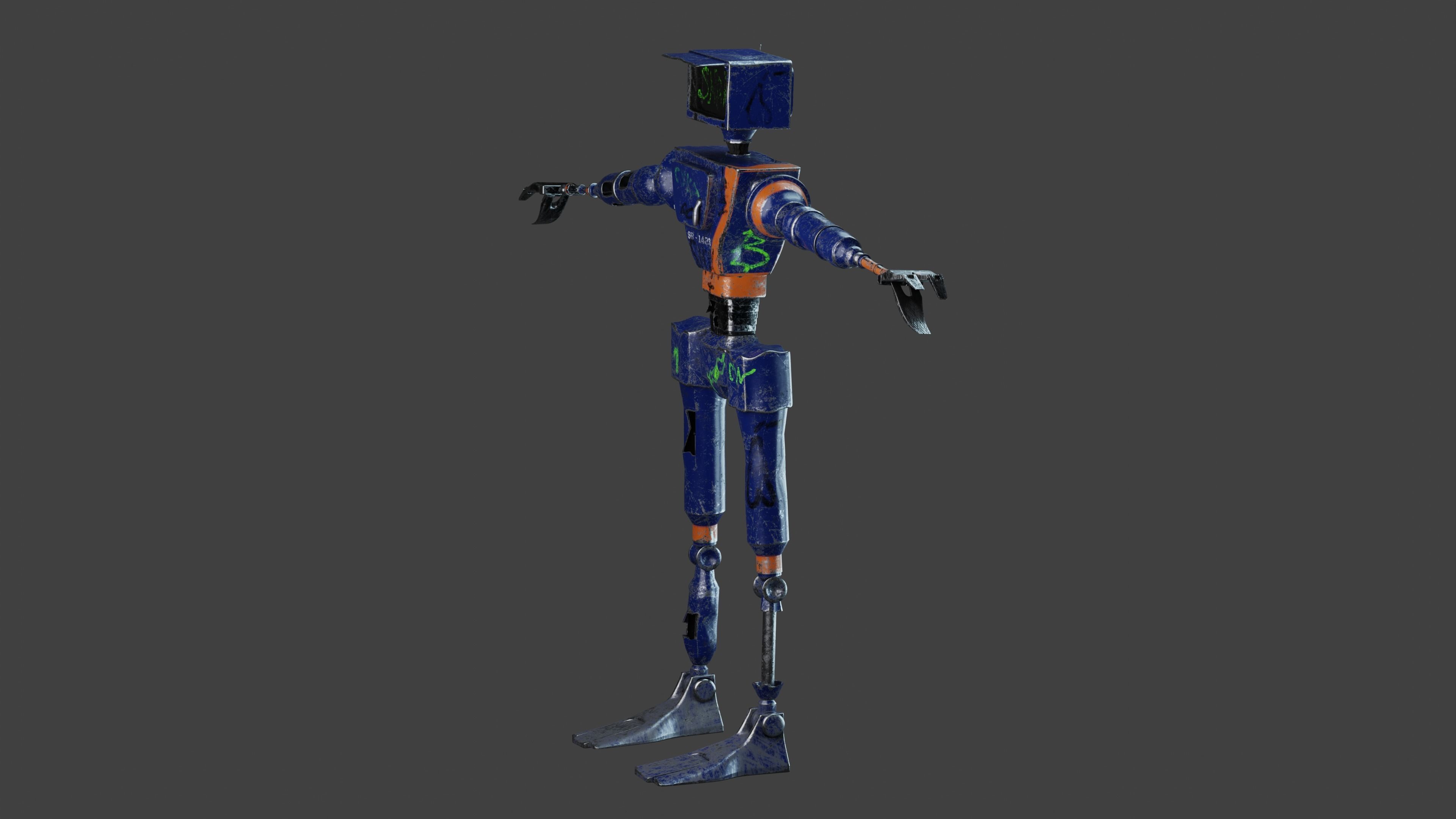 Service Small Robot  3D model_9