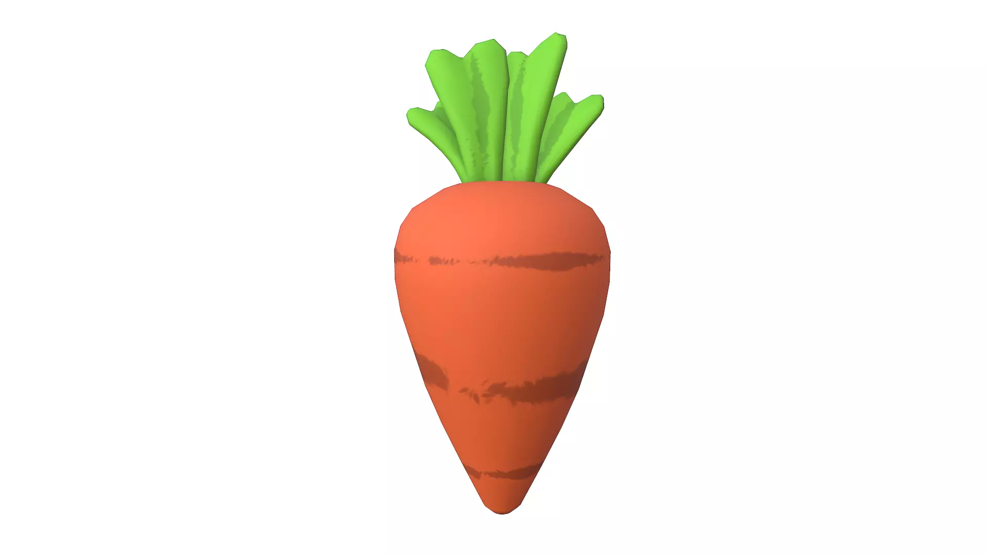 Stylized Carrot Low-poly 3D model