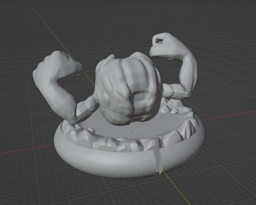 Geodude pokemon 3D print model 3D print model_3