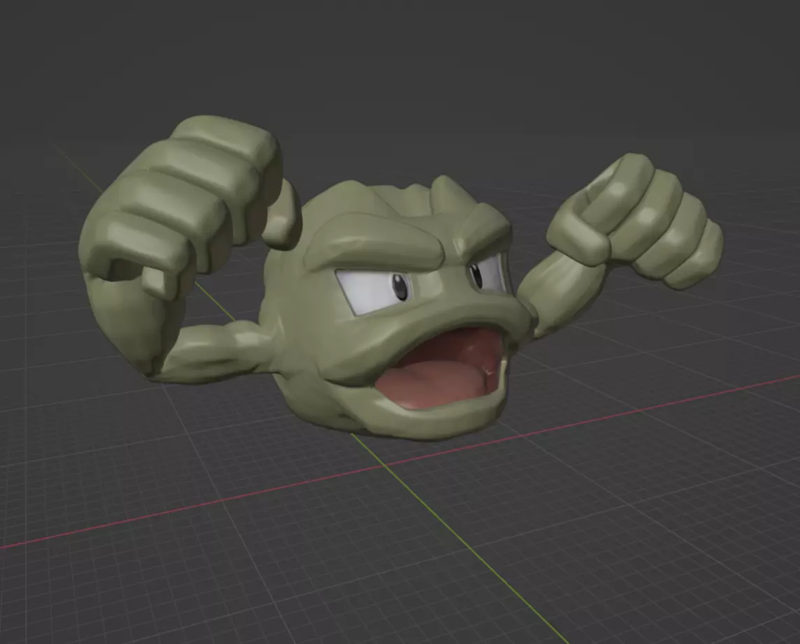 Geodude pokemon 3D print model 3D print model_0