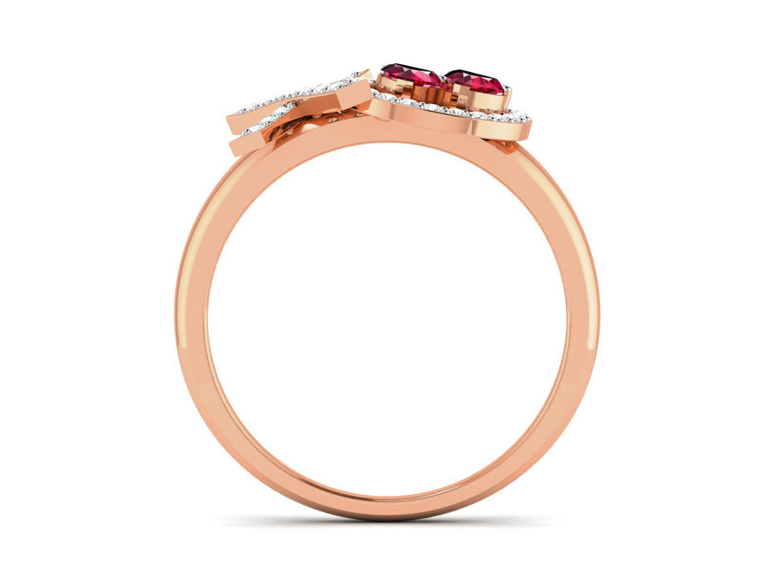 Heart Diamond Ring 3dm render details 3D print model_3