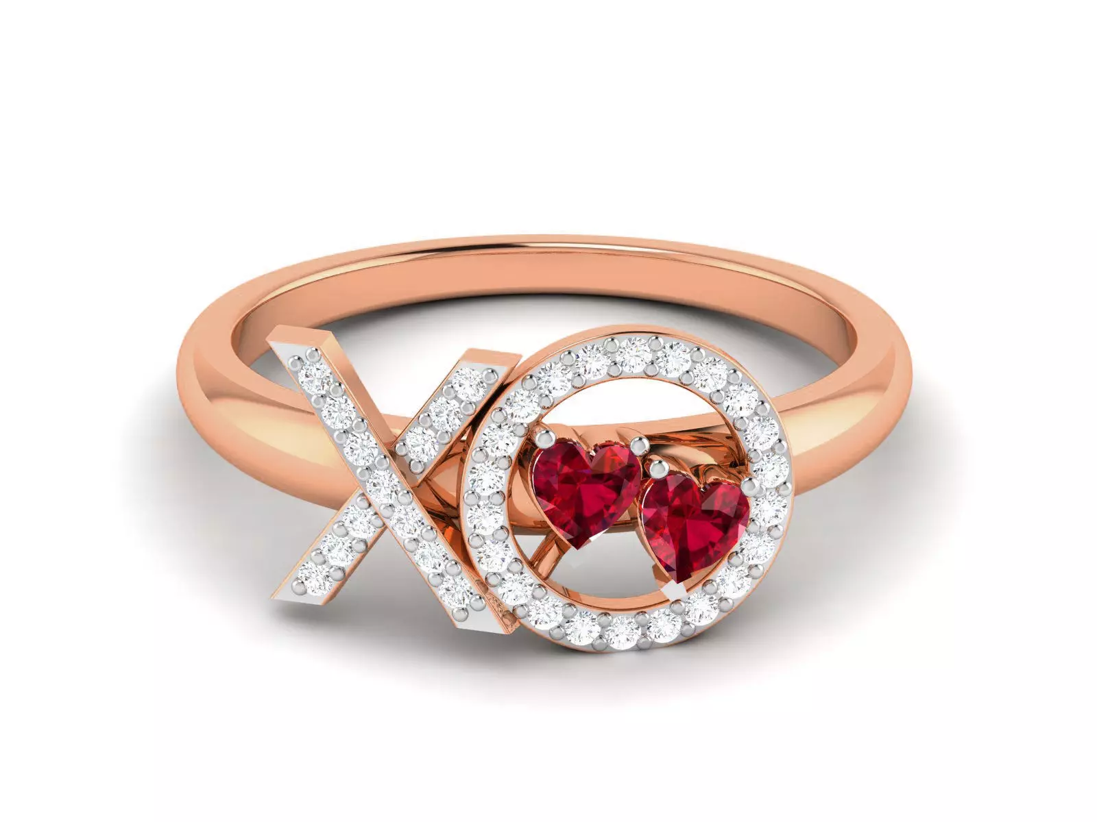 Heart Diamond Ring 3dm render details 3D print model_0