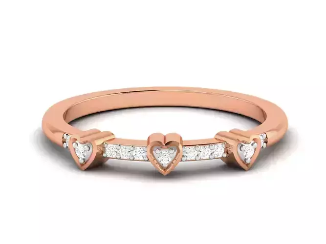 Heart Diamond Ring 3dm render details