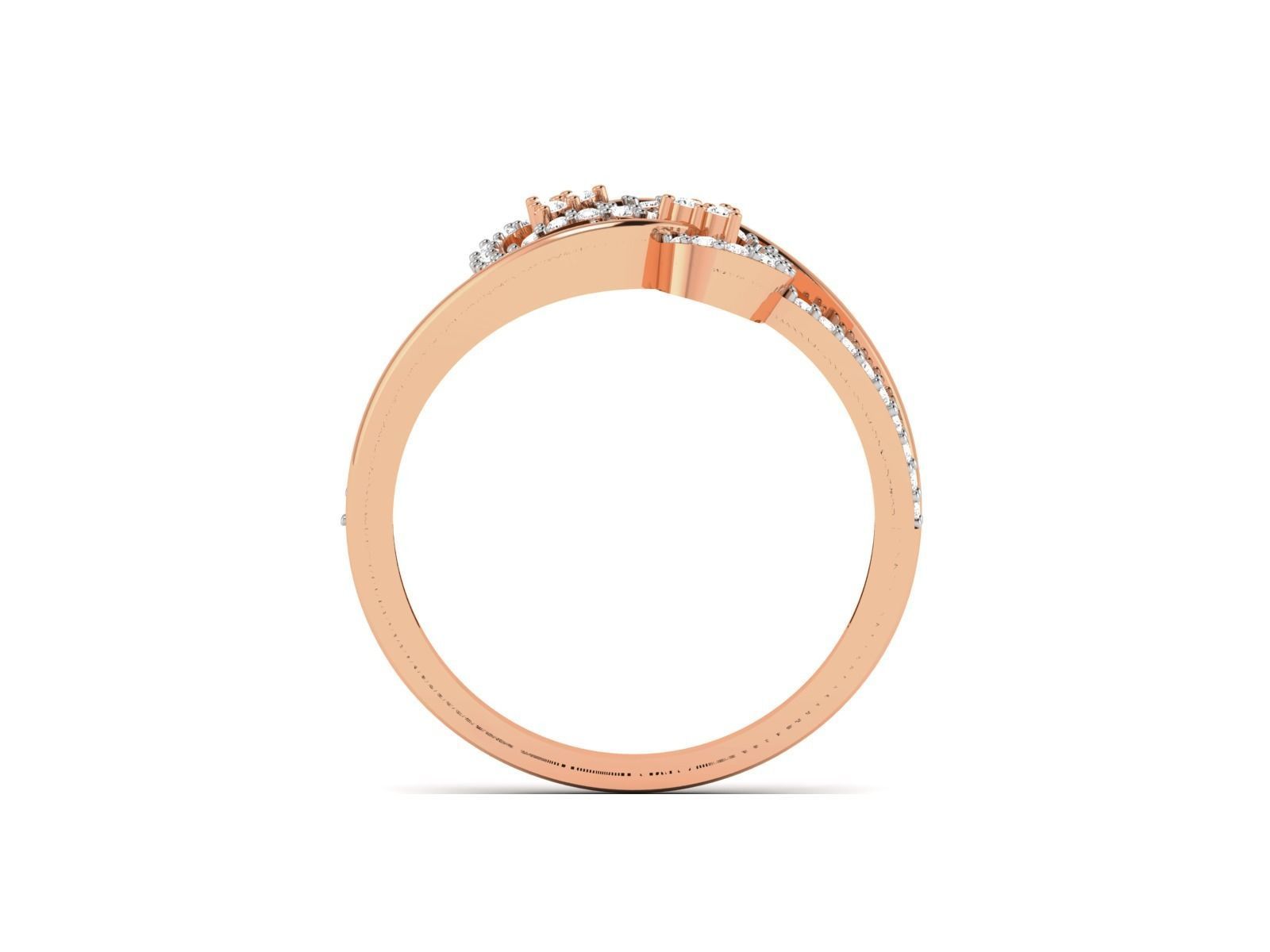 Heart Diamond Ring 3dm render details 3D print model_4