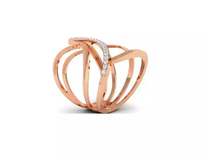 Women Cocktail Ring 3dm render details