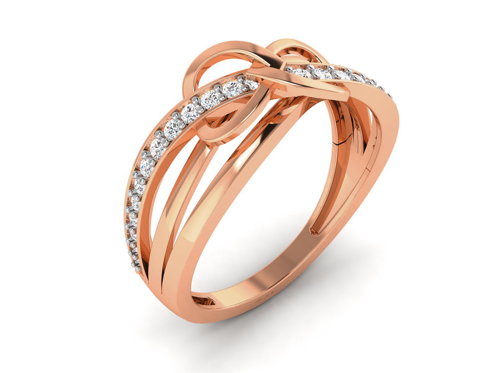 Women Diamond Ring 3dm render details 3D print model_1