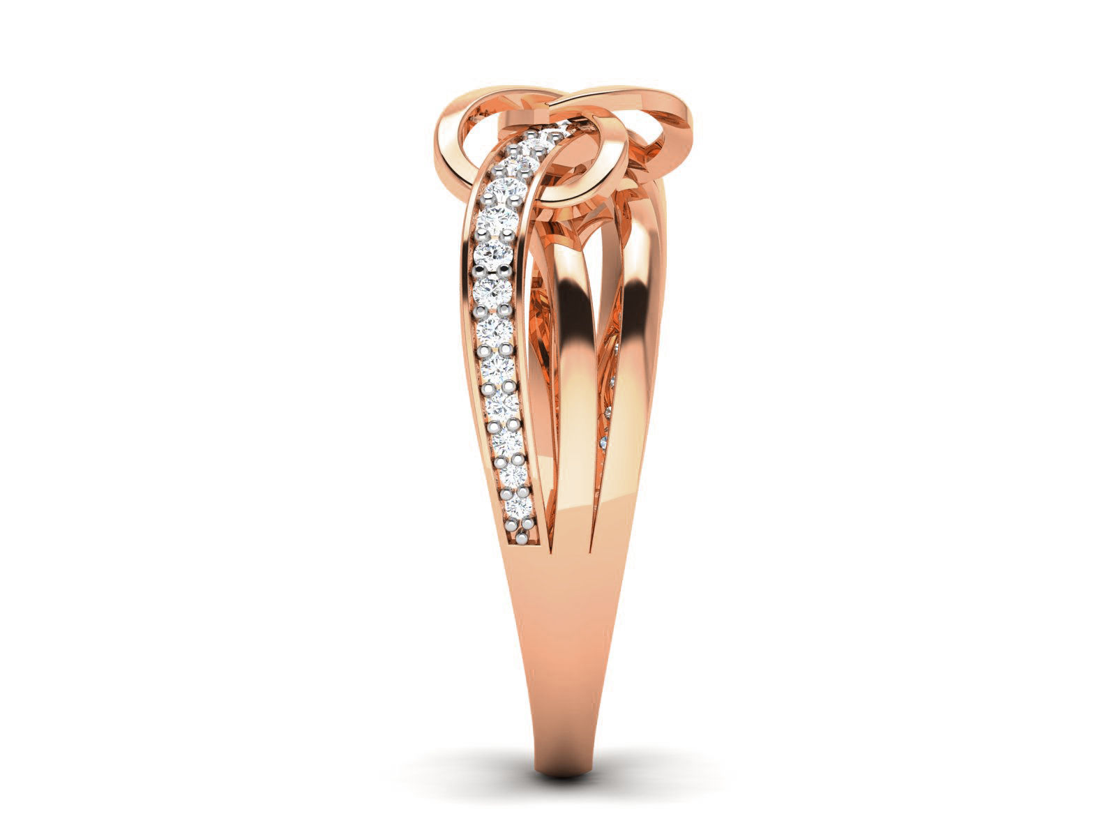 Women Diamond Ring 3dm render details 3D print model_6