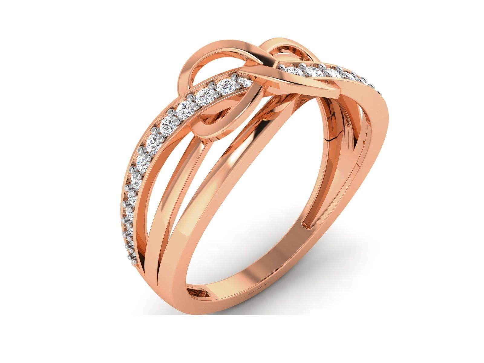 Women Diamond Ring 3dm render details 3D print model_2