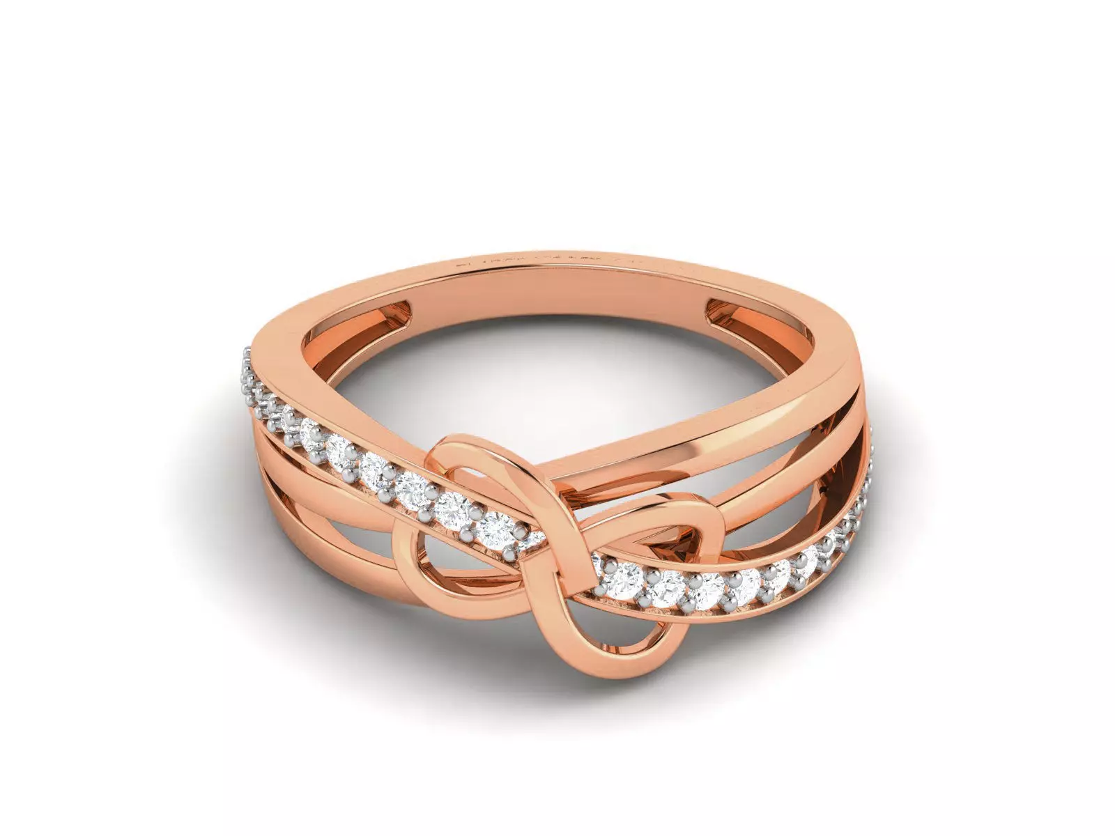 Women Diamond Ring 3dm render details 3D print model_0