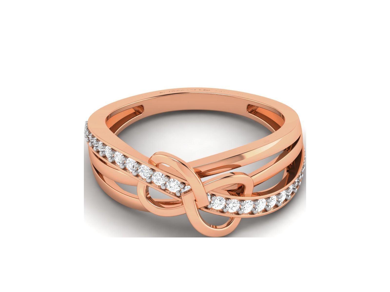 Women Diamond Ring 3dm render details 3D print model_8