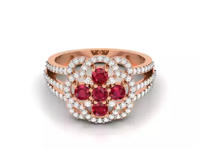 Women Diamond Ring 3dm render details