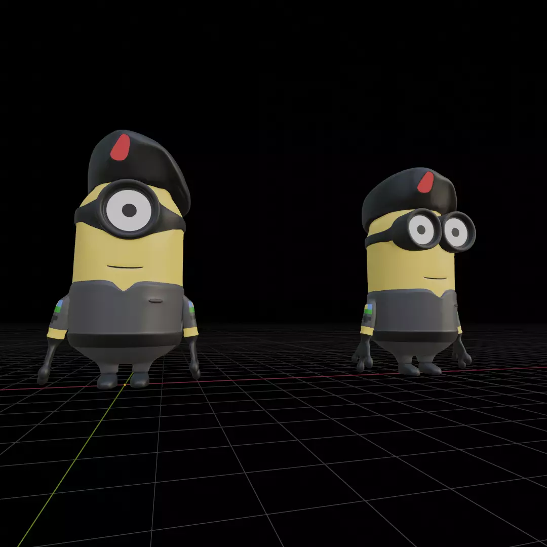 Brazilian Cop Minions - Policia Militar de Goias Free 3D model
