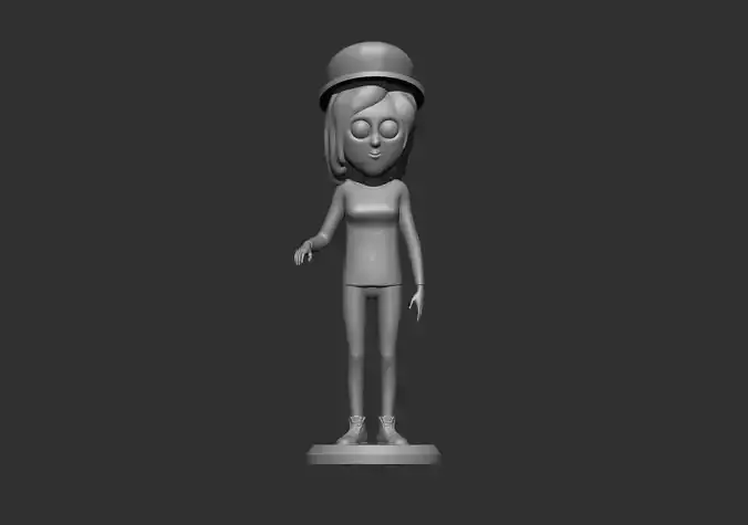 female character Free 3D print model
