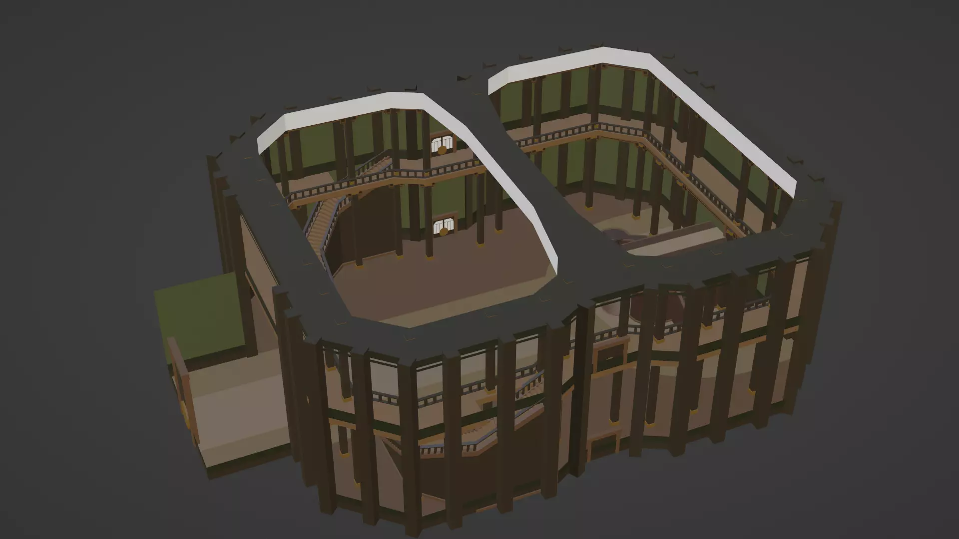 Haven Academy Main Hall 3D model_0