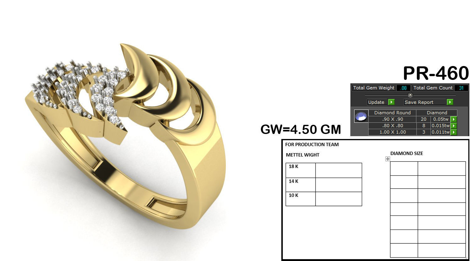 Women Diamond Ring 3dm render details 3D print model_5