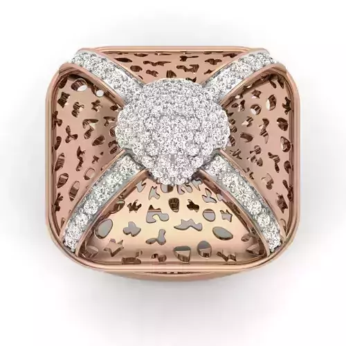 Women Cocktail Ring 3dm render details