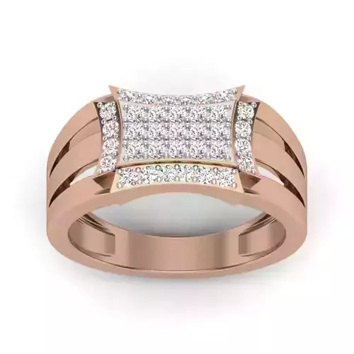Gents Diamond Ring 3dm render details