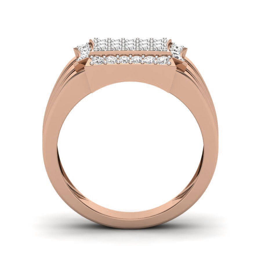 Gents Diamond Ring 3dm render details 3D print model_1