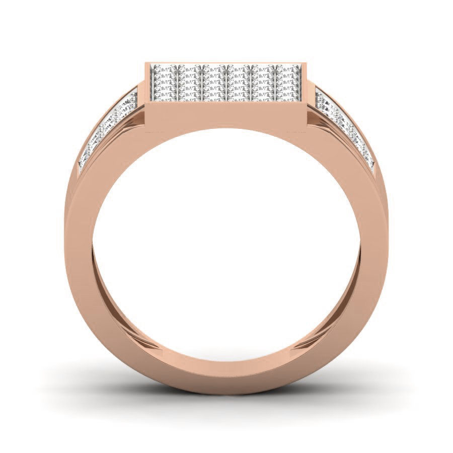 Gents Diamond Ring 3dm render details 3D print model_1