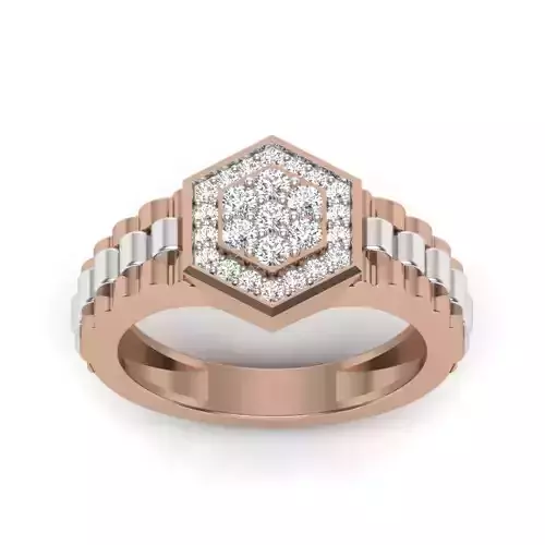 Gents Diamond Ring 3dm render details
