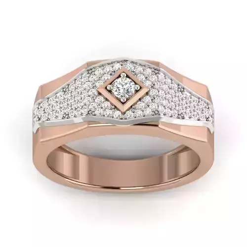 Gents Diamond Ring 3dm render details