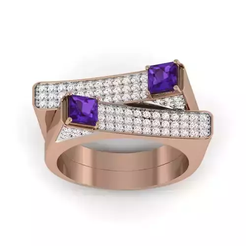 Women Diamond Ring 3dm render details