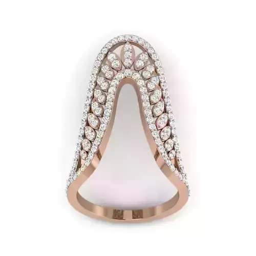 Women Cocktail Ring 3dm render details