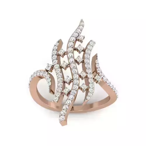 Women Cocktail Ring 3dm render details