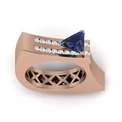 Women Cocktail Ring 3dm render details