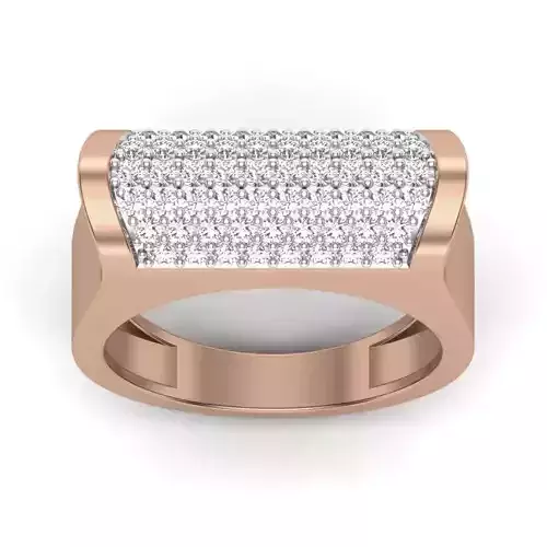 Gents Diamond Ring 3dm render details