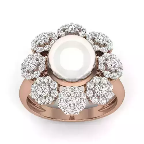 Women Cocktail Ring 3dm render details