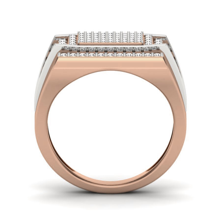 Gents Diamond Ring 3dm render details 3D print model_1