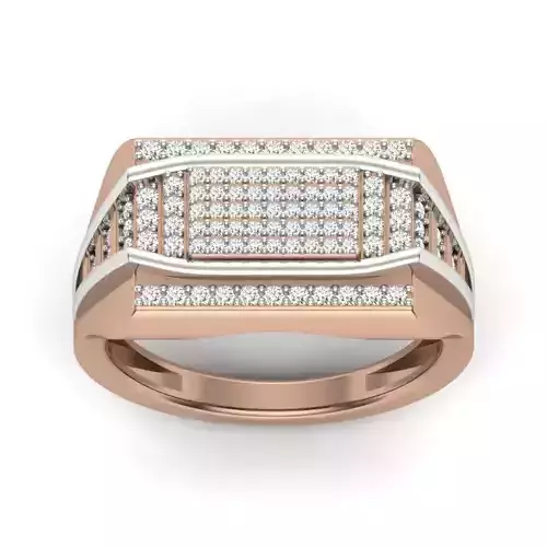 Gents Diamond Ring 3dm render details