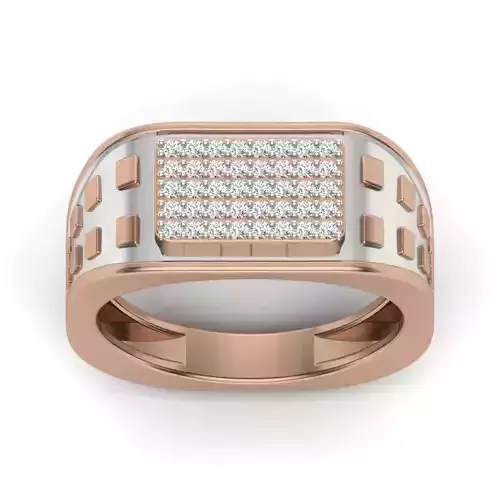 Gents Diamond Ring 3dm render details