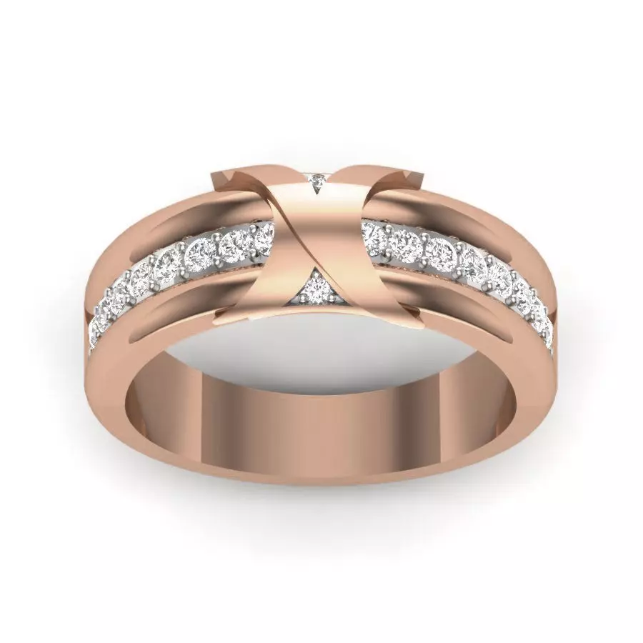 Women Diamond Ring 3dm render details 3D print model_0