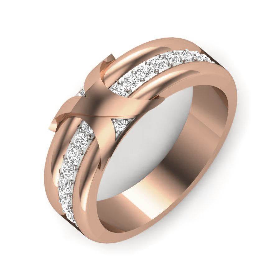 Women Diamond Ring 3dm render details 3D print model_4
