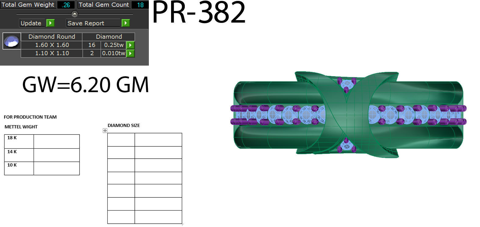 Women Diamond Ring 3dm render details 3D print model_5