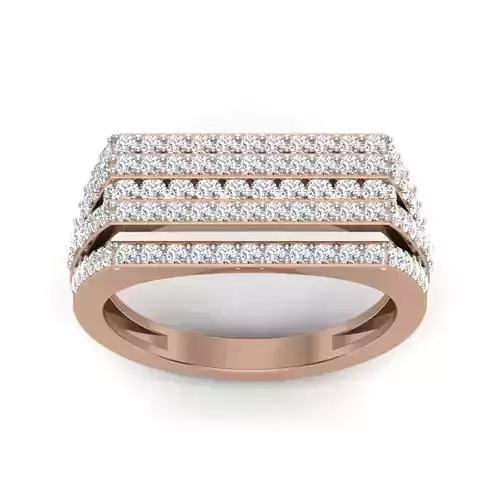 Gents Diamond Ring 3dm render details