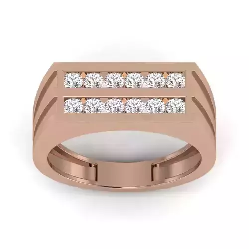 Gents Diamond Ring 3dm render details