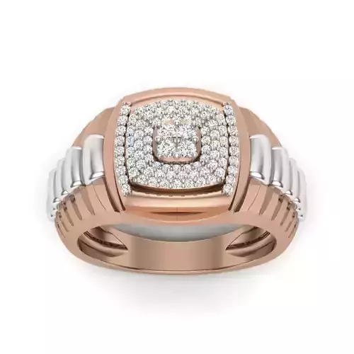Gents Diamond Ring 3dm render details