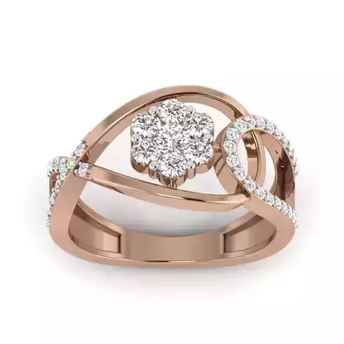 Women Diamond Ring 3dm render details