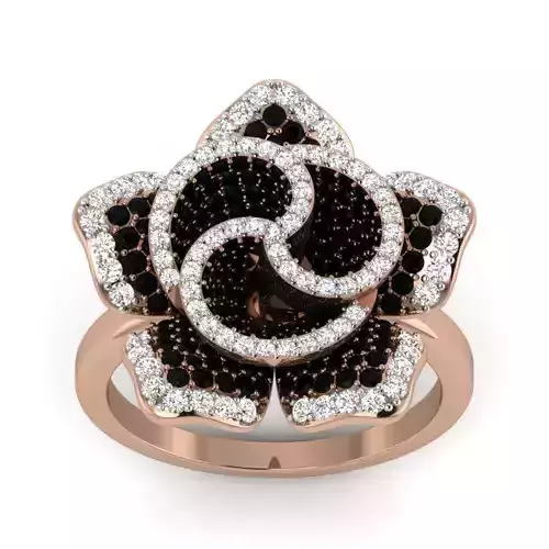 Women Cocktail Ring 3dm render details