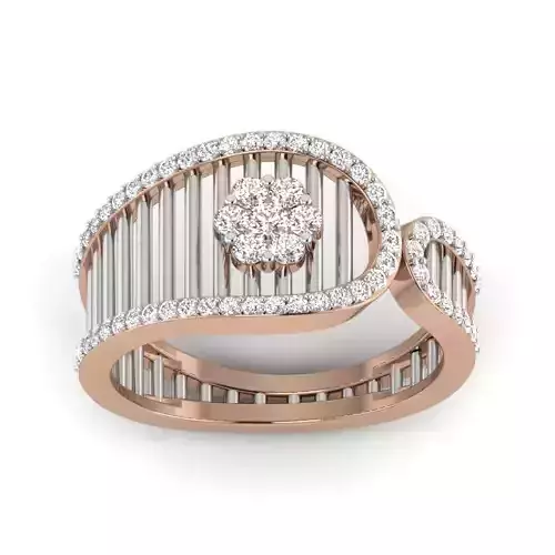 Women Diamond Ring 3dm render details