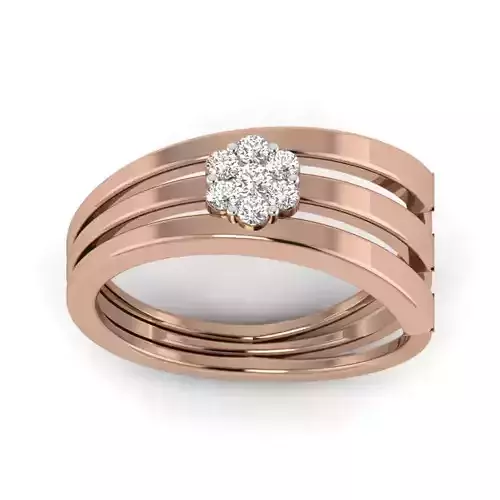 Women Diamond Ring 3dm render details