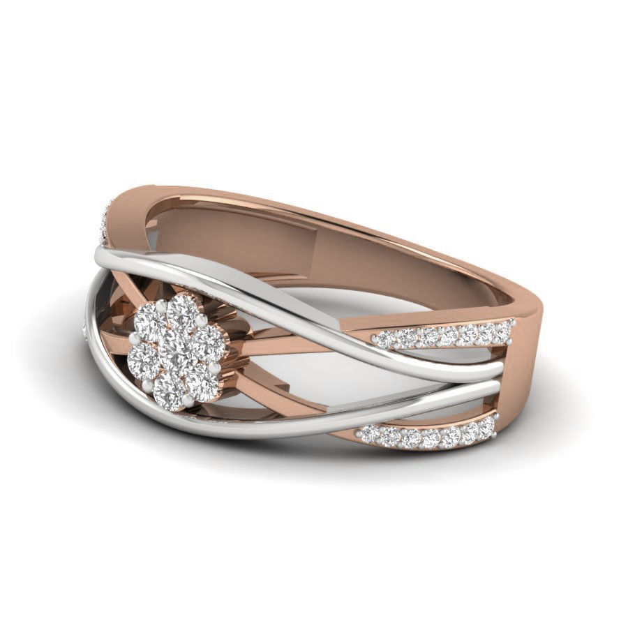 Women Diamond Ring 3dm render details 3D print model_3