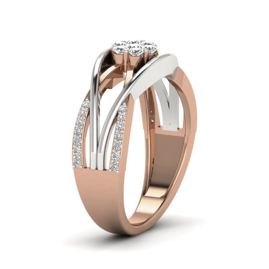 Women Diamond Ring 3dm render details 3D print model_2