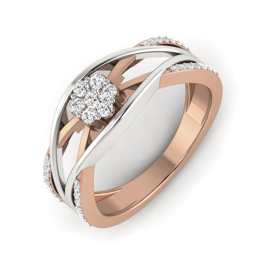 Women Diamond Ring 3dm render details 3D print model_4